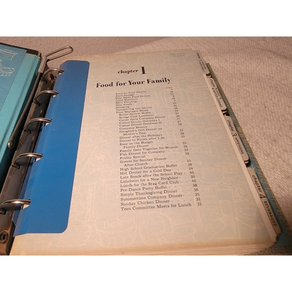 The Pillsbury Family Cook Book Vintage Americana 1963 Hardcover 5 Ring Binder‎